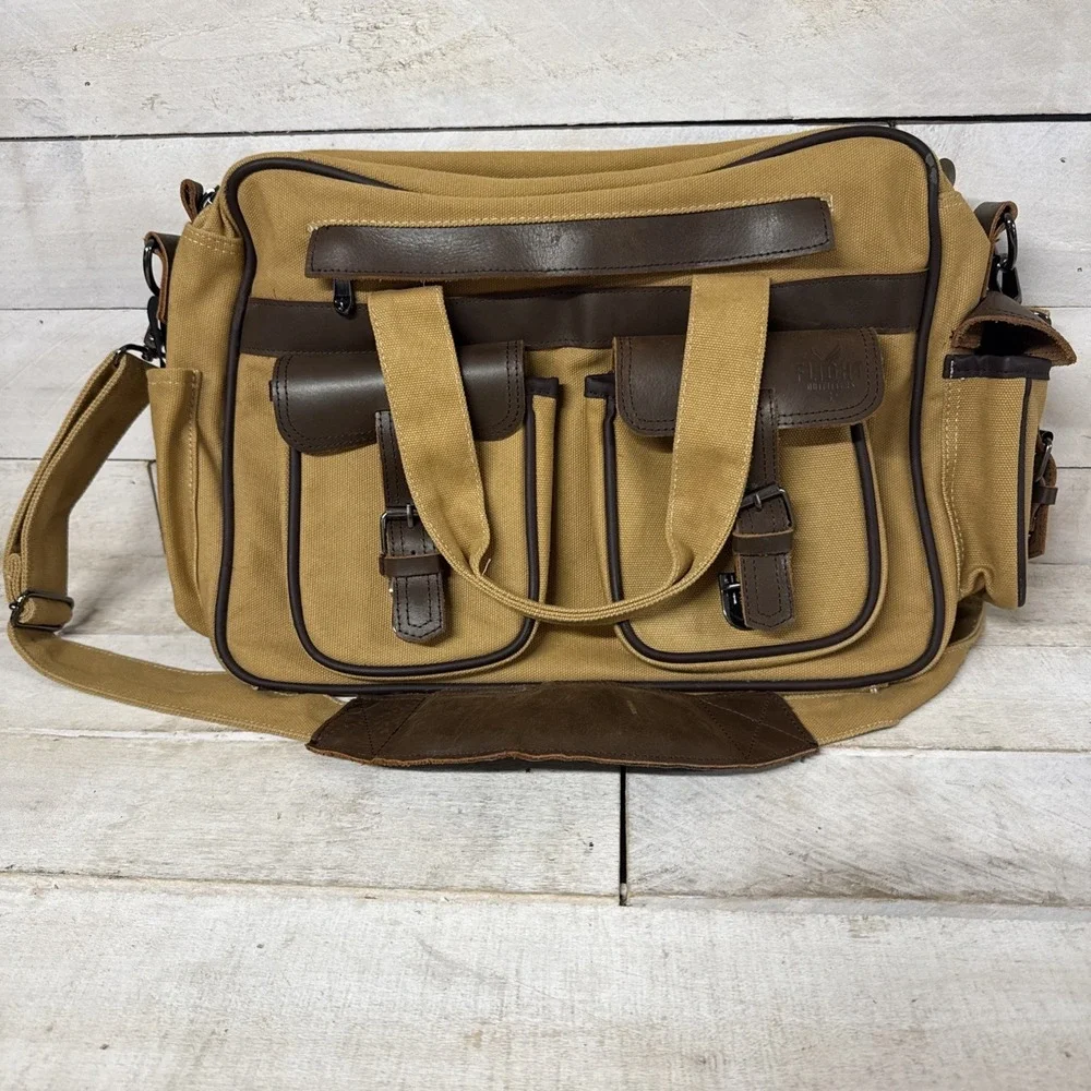 FLIGHT OUTFITTERS Bush Pilot Folio Bag Canvas Bag With Strap Fast Shipping